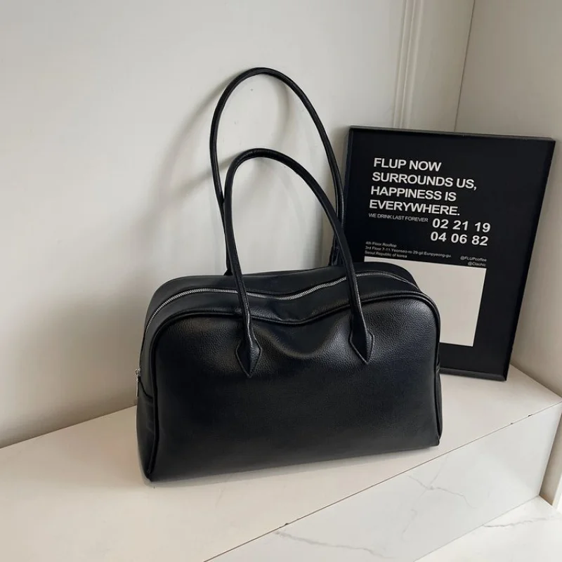 クラシックデザイナーパリスタイルの女性用ハンドバッグ、高級レザー、エレガント、ヴィンテージ、カジュアル、シンプル、レディースファッションバッグ