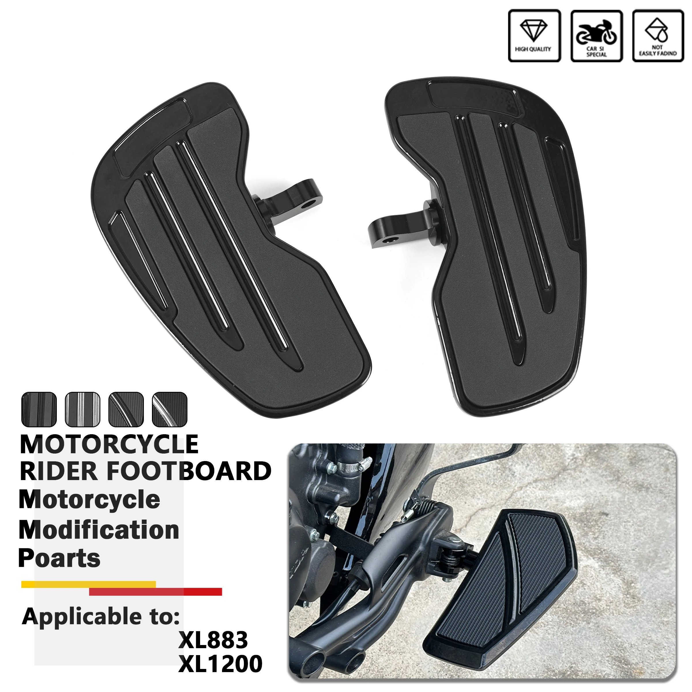 

Подходит для мотоциклов Harley Touring Road King Dyna Sportster 1200 Night Train Iron 883: подножки для водителя, подставки для ног.