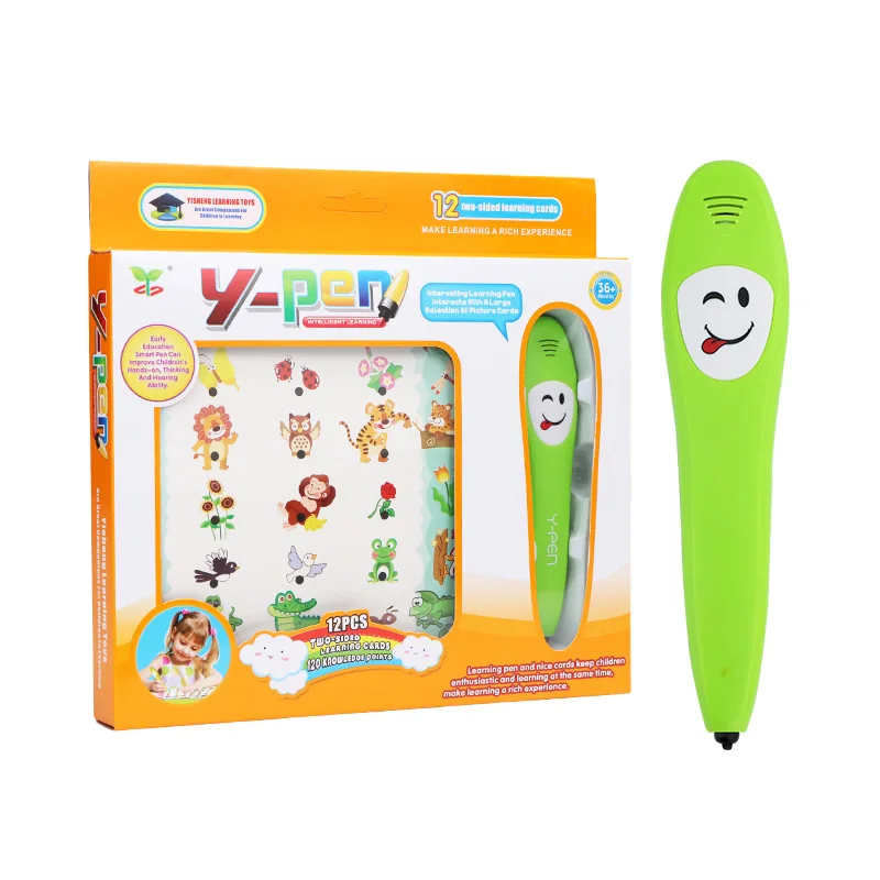 Montessori Inglês Reading Pen com Cartão para Crianças, Aprendendo Máquina, Bom Senso Cognitivo, Brinquedo Educativo, Presentes para Meninos e Meninas