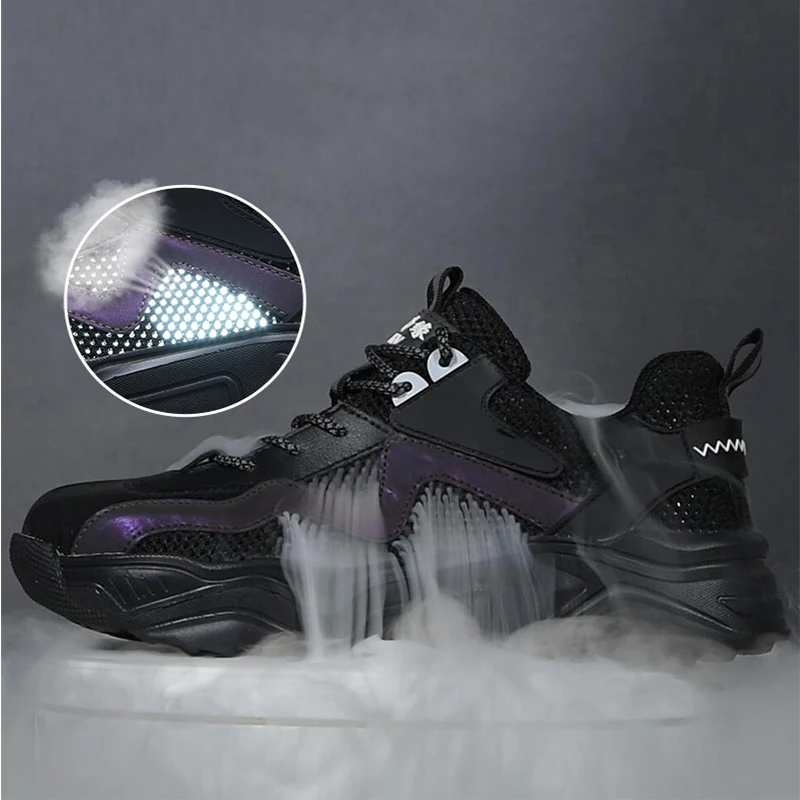 Waliantile Light Weight Safety Work Shoes For Men Women Steel Toe Cap Anti-smashing Working Boots Puncture Proof Safety Sneakers