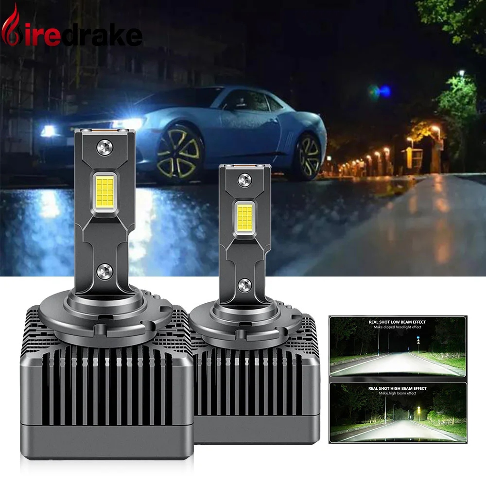 

40000LM D1S LED Headlight D2S D3S D4S Car Headlight Canbus Bulbs High Power 360W 6000K Turbo Auto Headlamp D Series Car Light