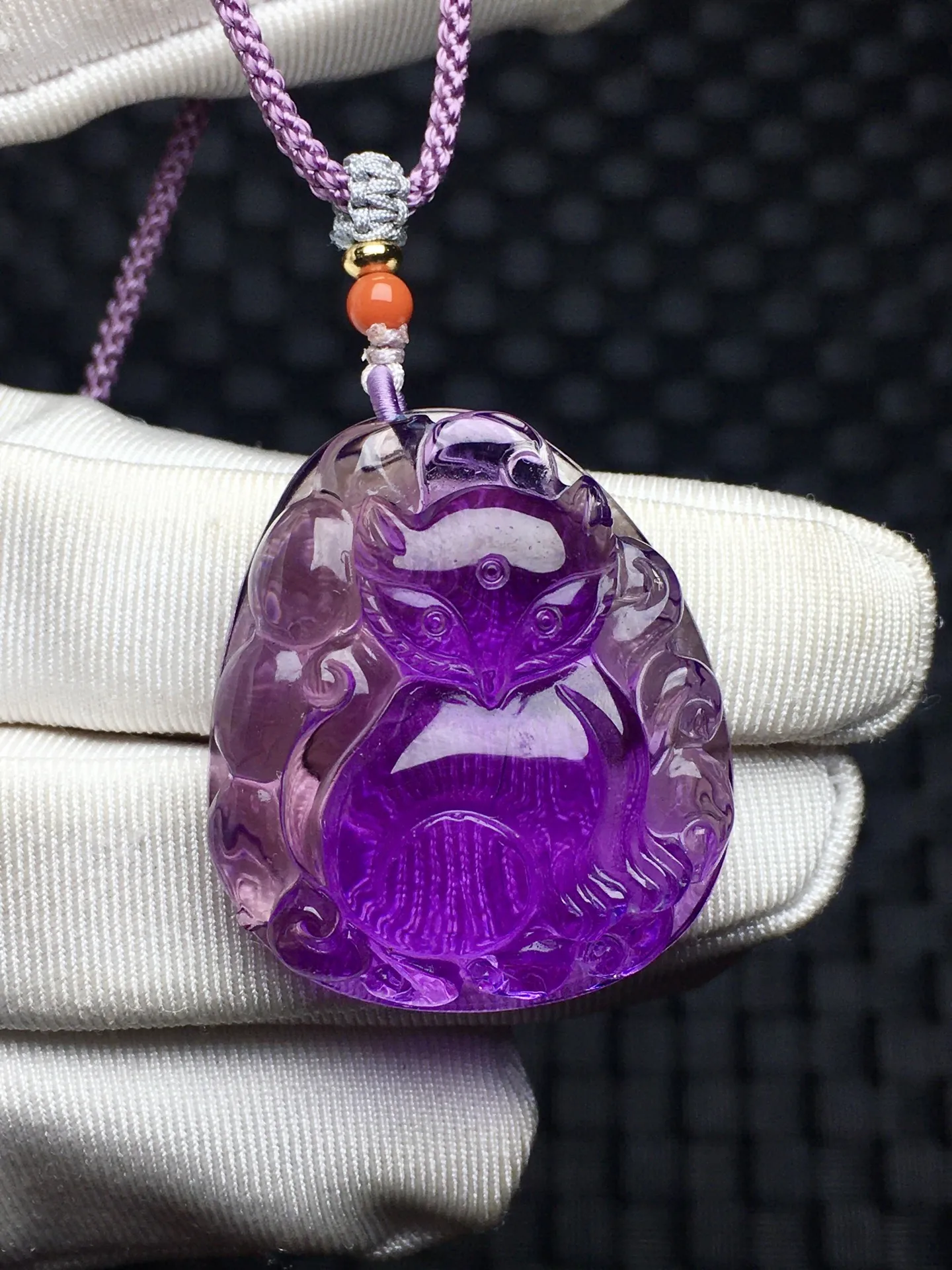 Natural Purple Yellow Ametrine Quartz Pendant Fox 32.28.10mm Clear Amethyst Jewelry Beads Women Men Necklace Brazil AAAAAA