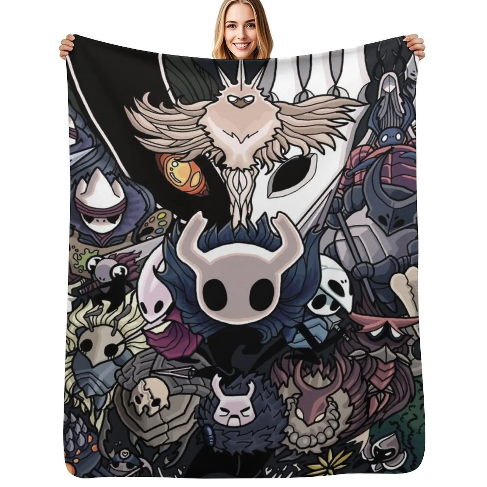 Hollow Knight Throw Blanket Fluffy Cozy Throw Blanket for Home Decor