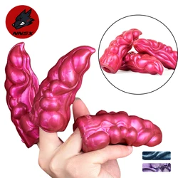 NNSX Silicone Dragon Finger Sleeves Orgasm G Spot Clitoris Vaginal Massage Stimulator Masturbator Erotic Sex Toys For Women