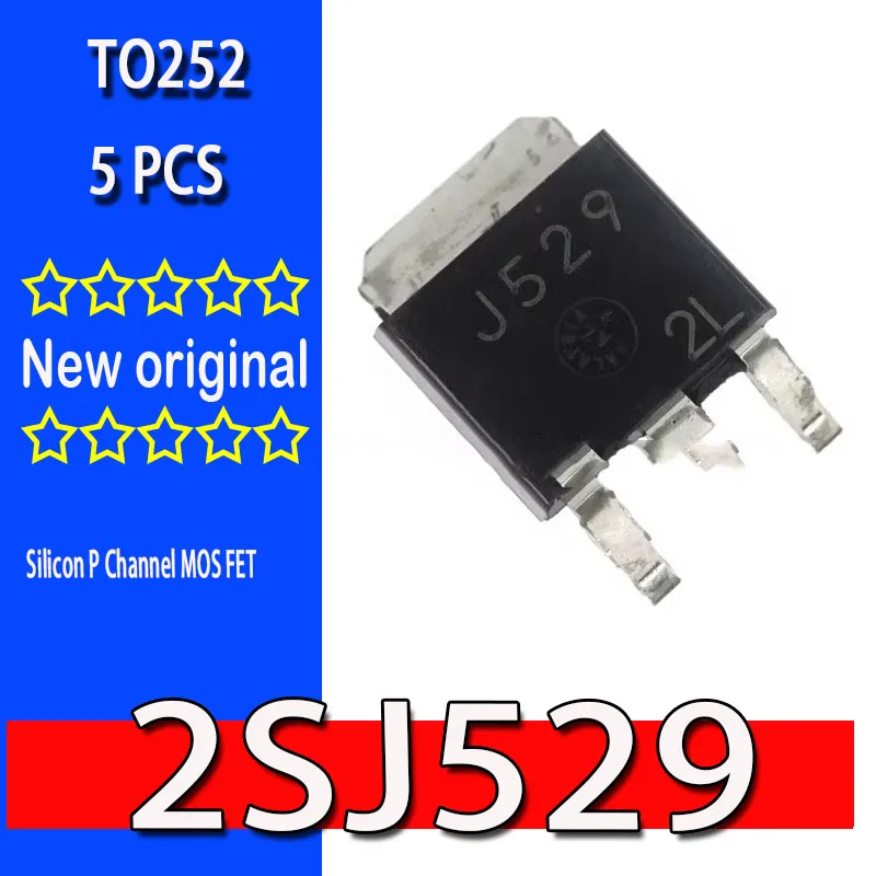 5PCS 100% new original spot 2SJ529 TO252 2SJ529STL-E MOS FET | P-CHANNEL | 60V V(BR)DSS | 10A I(D) |High Speed Power Switching