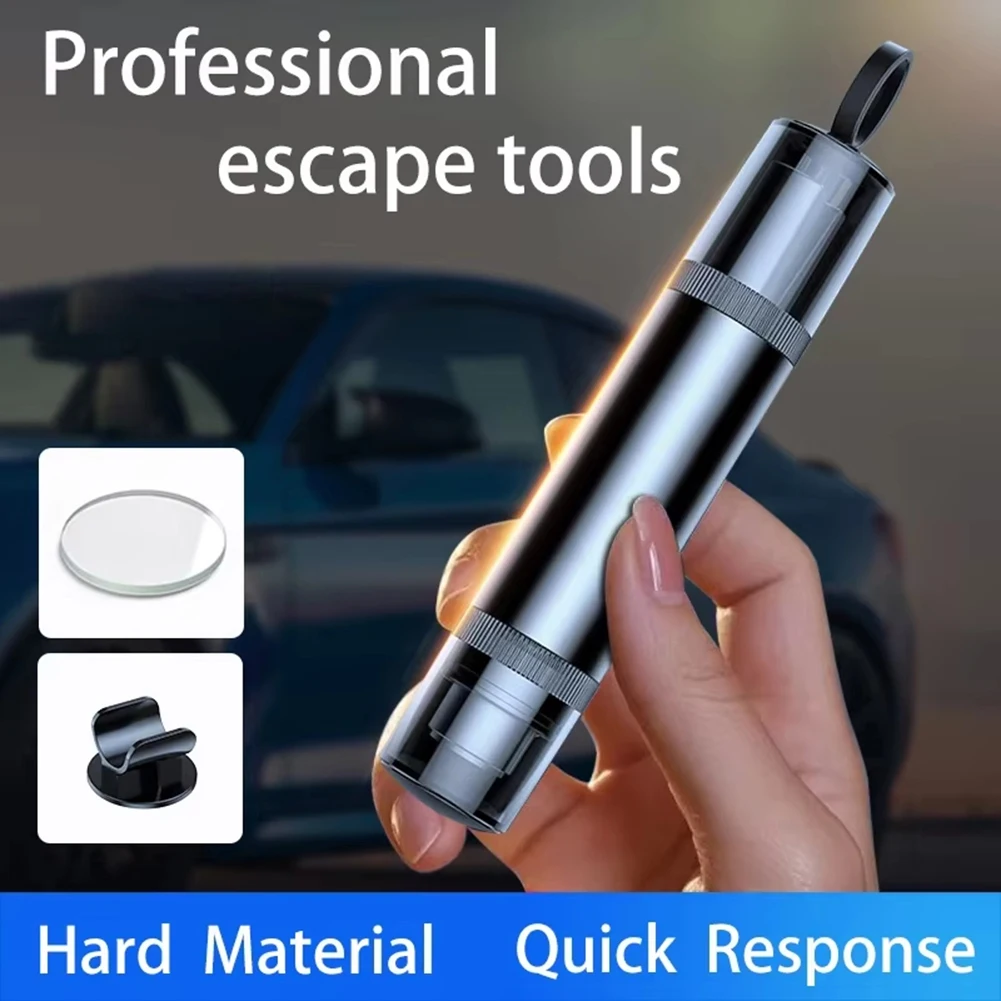

2 in 1 Mini Portable Car Safety Hammer Window Breaker Seat Belt Cutter Escape Hammer Emergency Rescue Tool with Rack