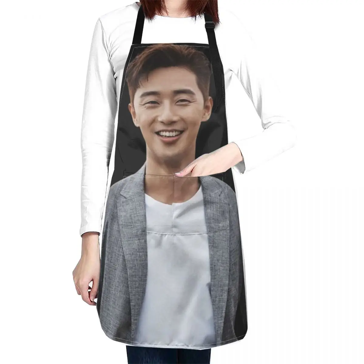 Park Seo Joon - V12 Apron christmas Men kitchen chef costume Customizable Woman Apron