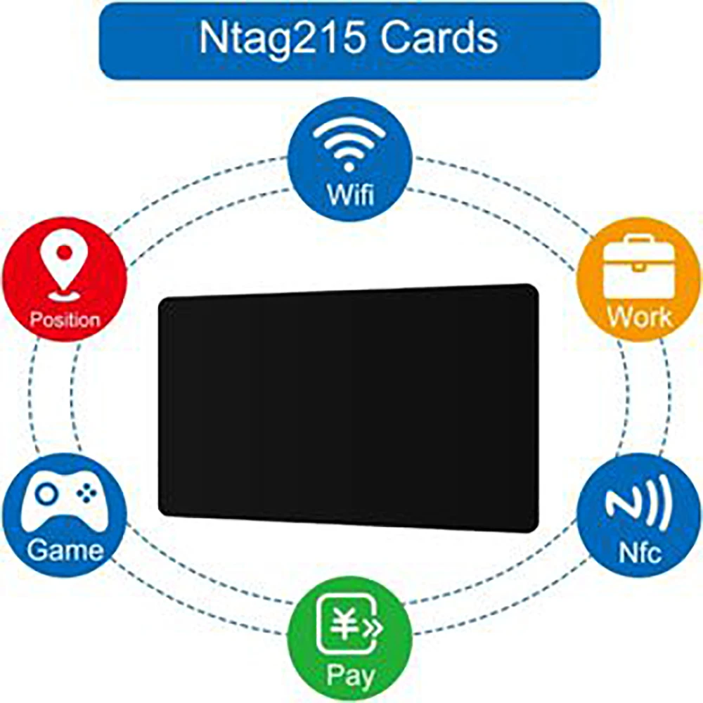 Schede NFC Tag NFC riscrivibili Schede in PVC NTAG 215 Vuote Facile Conveniente Chip per biglietti da visita NFC programmabili 504 byte