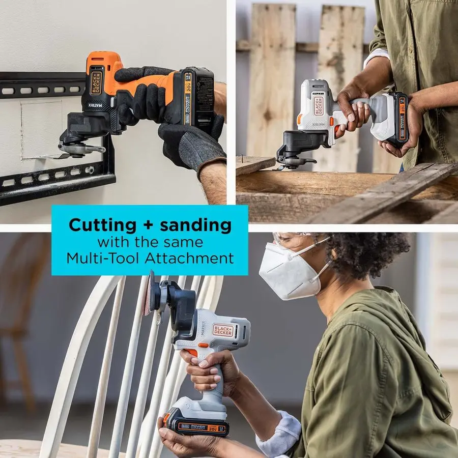 MATRIX Multitoolbevestiging, oscillerend, snelle meswissel voor multitoolbehoeften, inclusief opbergkoffer BDCMTOSTFF