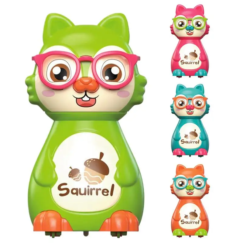 

Push Car Toy 4x Cartoon Squirrel Press And Go Slide Car Preschool Learning Activity Cute Animal Pressing Sliding Friction
