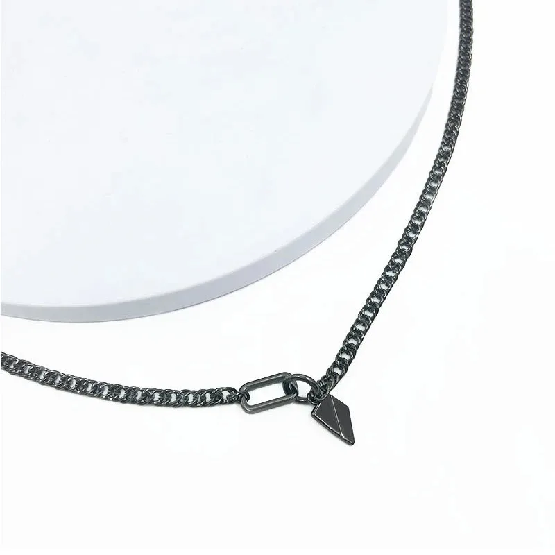 Game Love And Deepspace Pendant Necklace Cosplay Rafayel Unisex Metal Leaf Necklace Punk Sports Chain Jewelry Accessories Gift