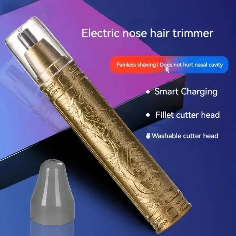 Golden Dragon And Phoenix Nose Hair Trimmer Clear Nostrils Small And Convenient Washing With Knife Head Unisex Convenience