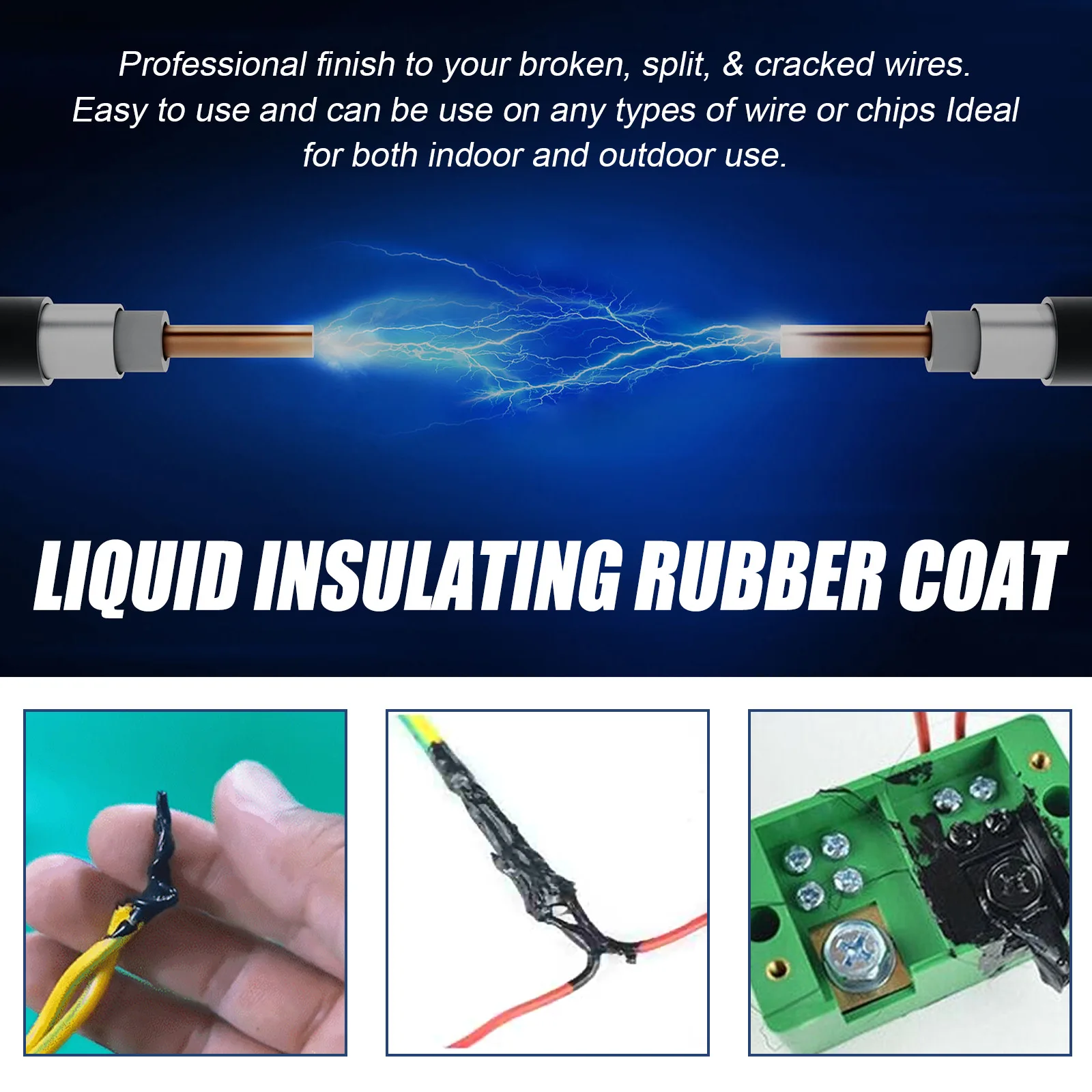 30ML Liquid Insulating Tape Repair Rubber Electrical Wire Cable Coat Fix Line Glue Waterproof Seal Temperature Resistant Paste