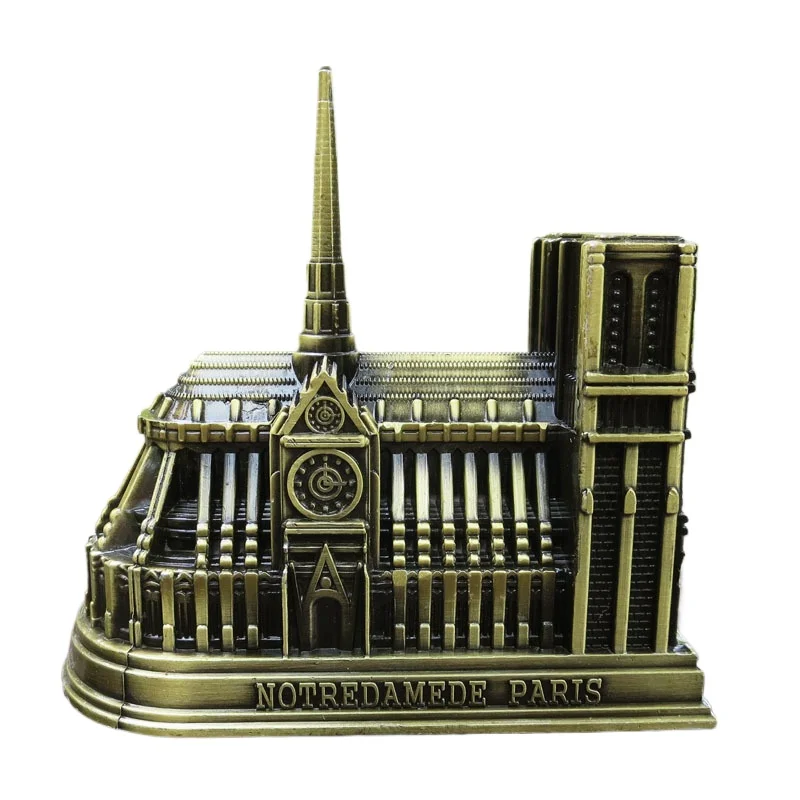 

Notre-Dame of Paris Models Home Decorations and Ornaments Europe Travel Souvenirs Figurines Metal House Model France