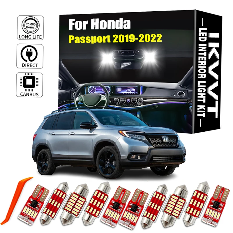

IKVVT 17 шт. Canbus внутренняя лампа для Honda New Passport 2019 2020 2021 2022 автомобильные лампы светодиодсветодиодный внутренняя карта купольсветильник комплект без ошибок