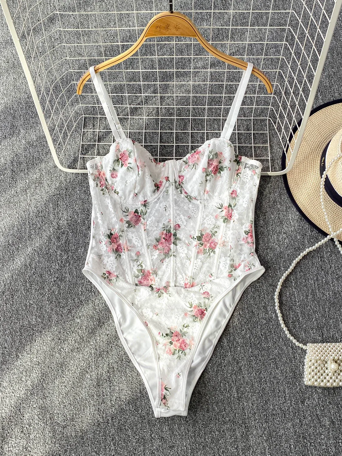 

Floral Lace ter Summer Slimming Fibone Waist Women's Rer Straight Cut Low Waist ort Pants Online Exclusive