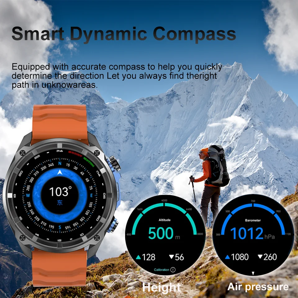 DT Watch Ultra GPS Smart Watch 10ATM Waterproof 4G memory Built-in Dual-band GNSS Map Compass Military Sport Smart Watch Men New - Image 5
