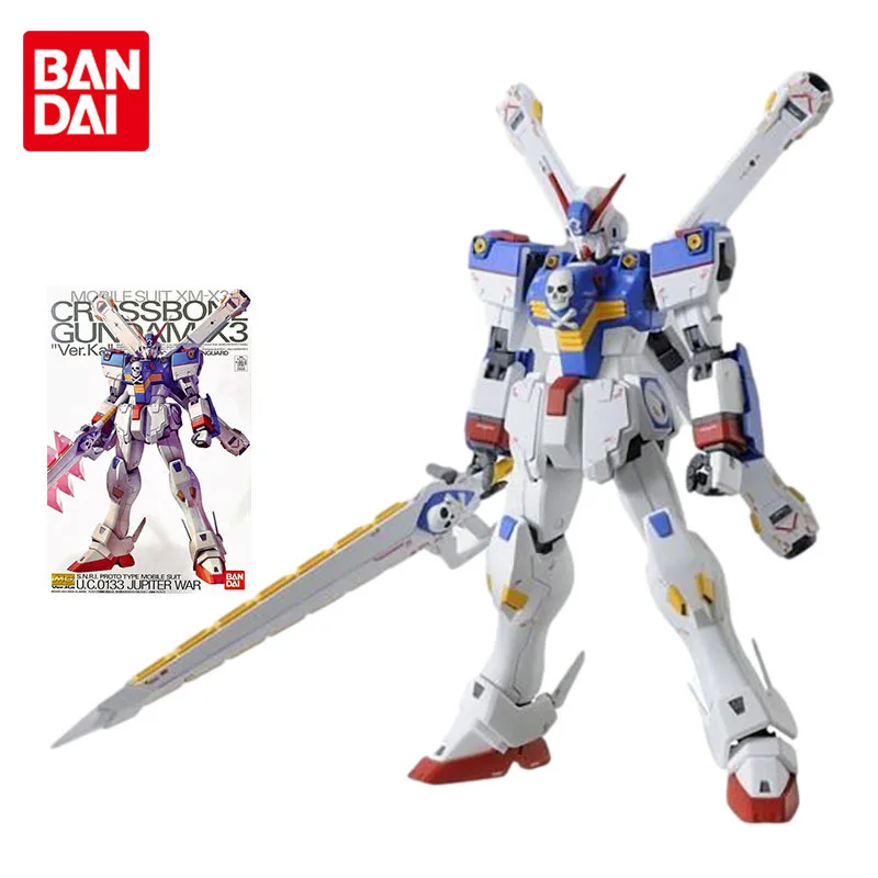 Bandai Gundam Model Kit Anime Figure PB MG 1/100 XM-X3 Crossbone Gundam X-3 Ver.Ka  Gunpla  Action Toy Figure Toys for Children