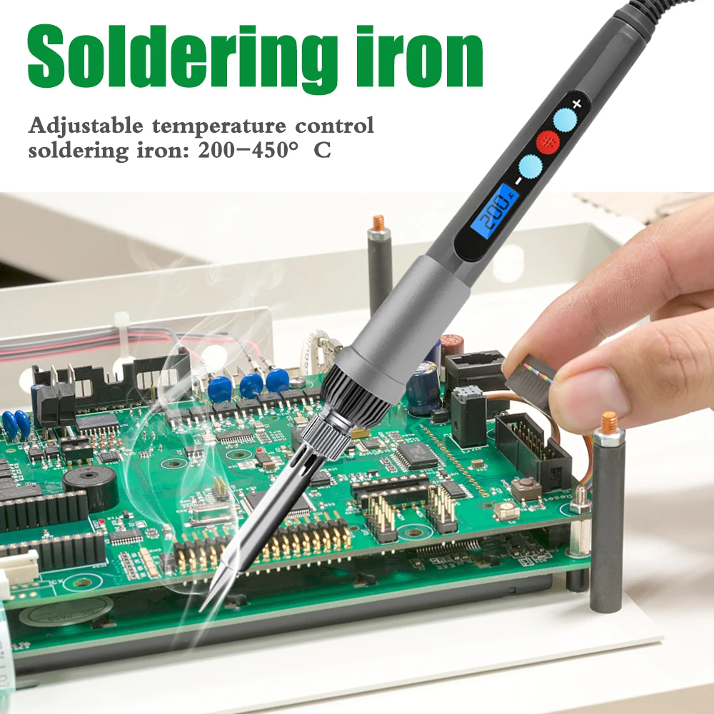 60W Elettrico Saldatore Regolabile a Temperatura Display Digitale Elettronico Utensili Per Riparazione Saldatura Con Saldatura Punte di Statta