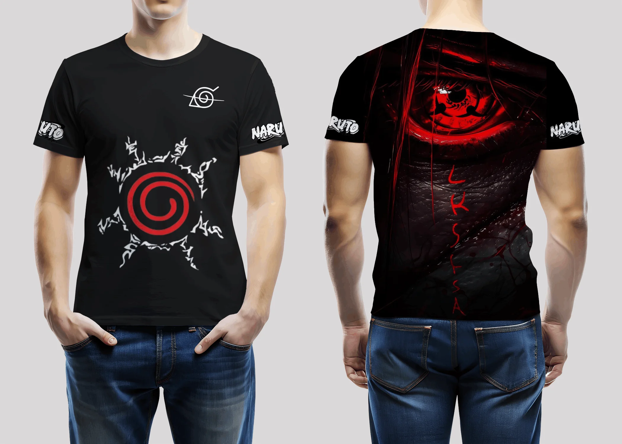 

Топ НАРУТО аниме Учиха Итачи Саске Шаринган мужская футболка летняя хлопковая футболка для мальчиков Y2k детский тренд для родителей и детей с короткими рукавами