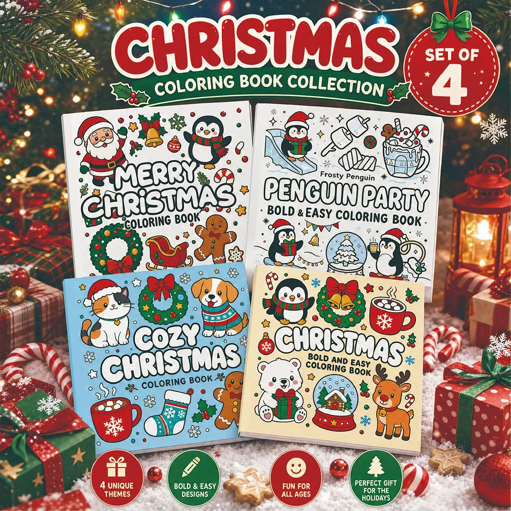 Christmas Comfy Coloring Book For Adults And Teens Drawing Book Perfect Gift for Halloween Party and Birthday
