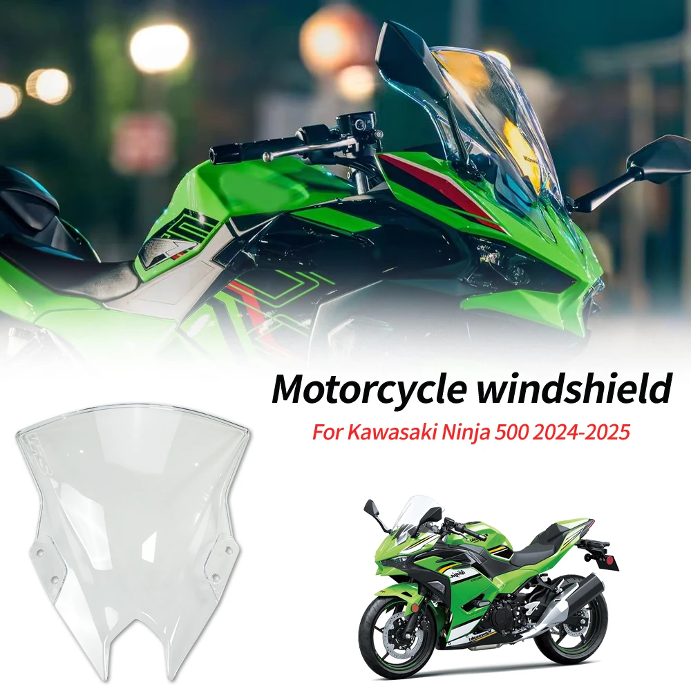 

For Kawasaki Ninja 500 SE 2024 2025 NINJA500 Motorcycle Windscreen Wind Deflectors Double Bubble Windshield Screen
