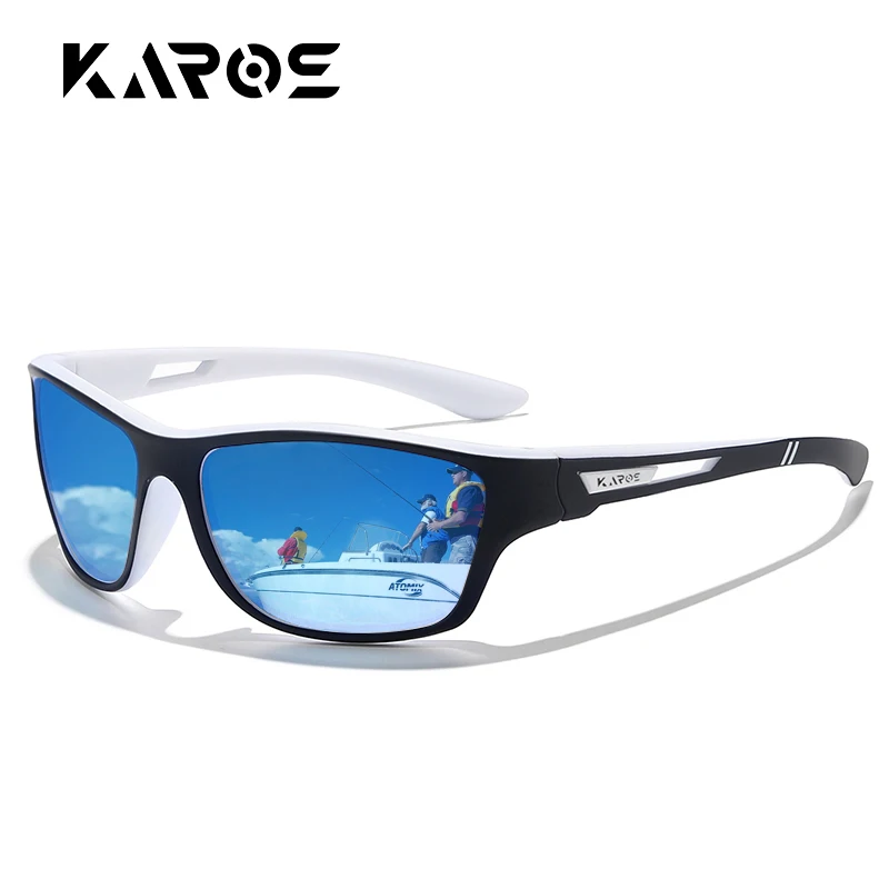 

KAROS Sports Sunglasses for Men Women Polarized Wraparound Cycling Driving Fishing Running Comfortable temple UV400 Protection