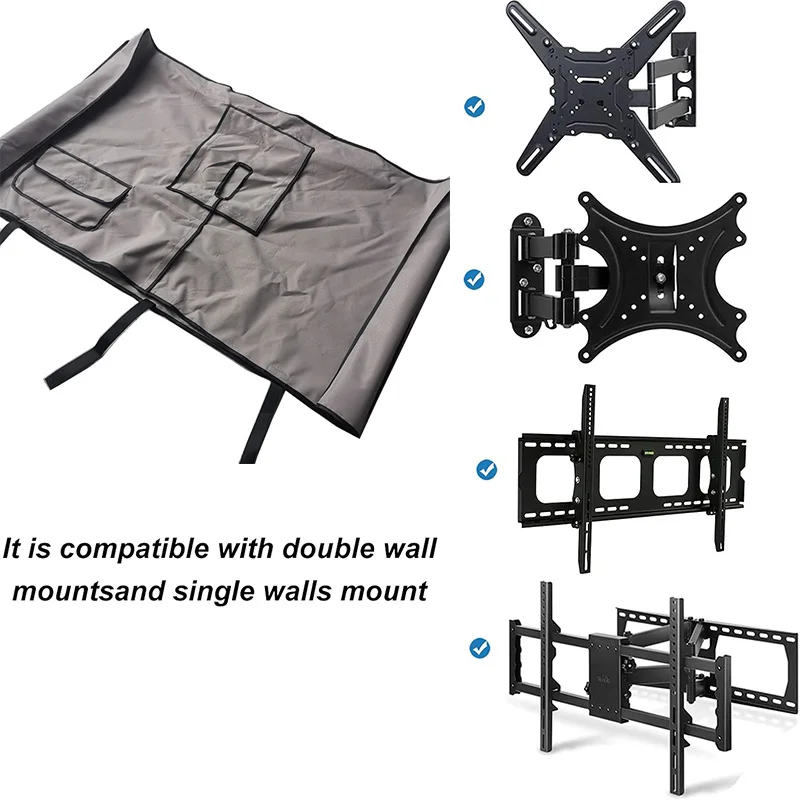 Outdoor-TV-Abdeckung, 32 Zoll, 36 Zoll, 43 Zoll, 50 Zoll, 55 Zoll, 60 Zoll, 65 Zoll, 75 Zoll, 85 Zoll TV-Bildschirm, wetterfeste Allzweck-Staubschutzhülle für LCD-Fernseher – Detail 20