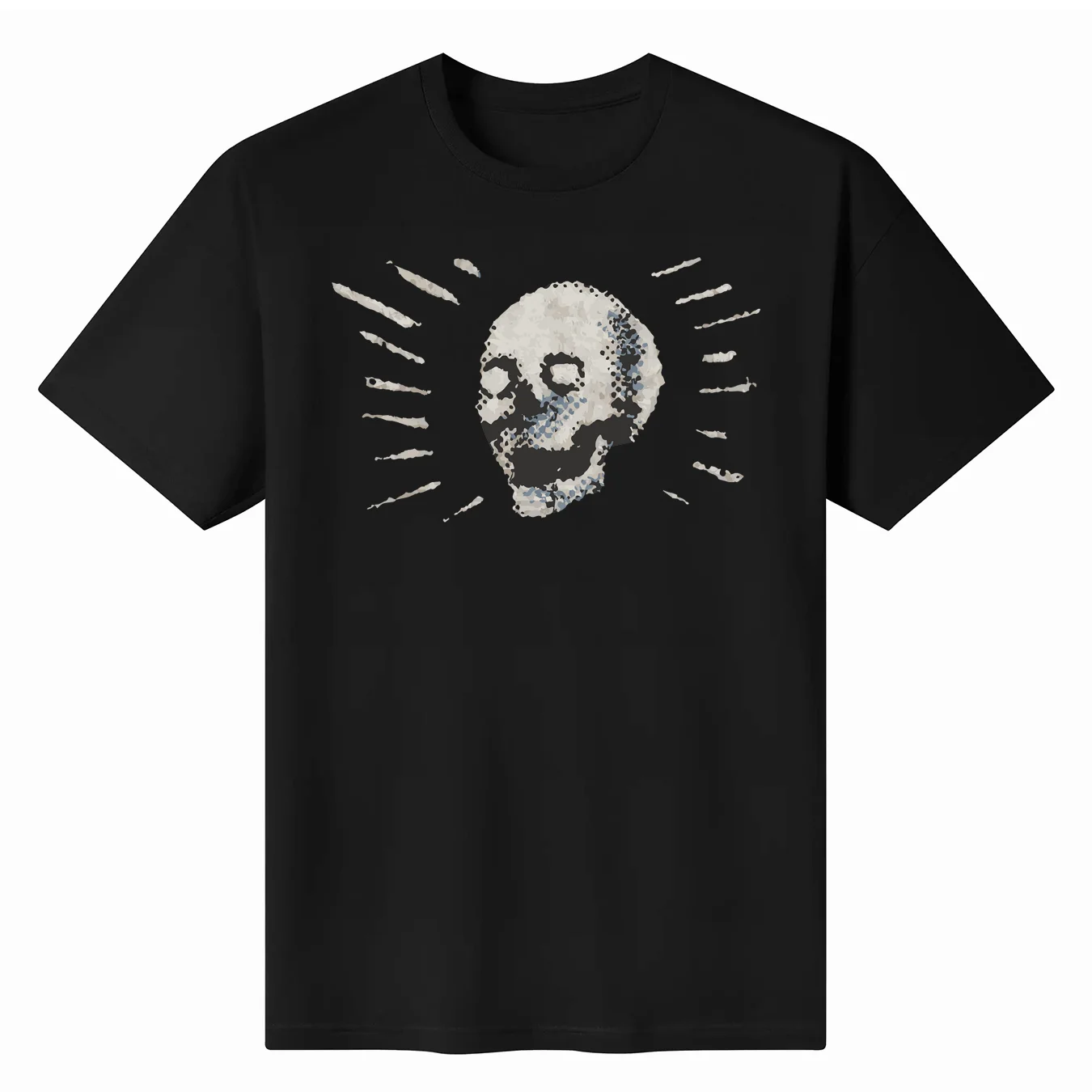 2024 nueva moda de alta calidad camisa de calavera cómica camisa de calavera para hombres, camiseta de terror Vintage, camisa de calavera gótica Punk Rock