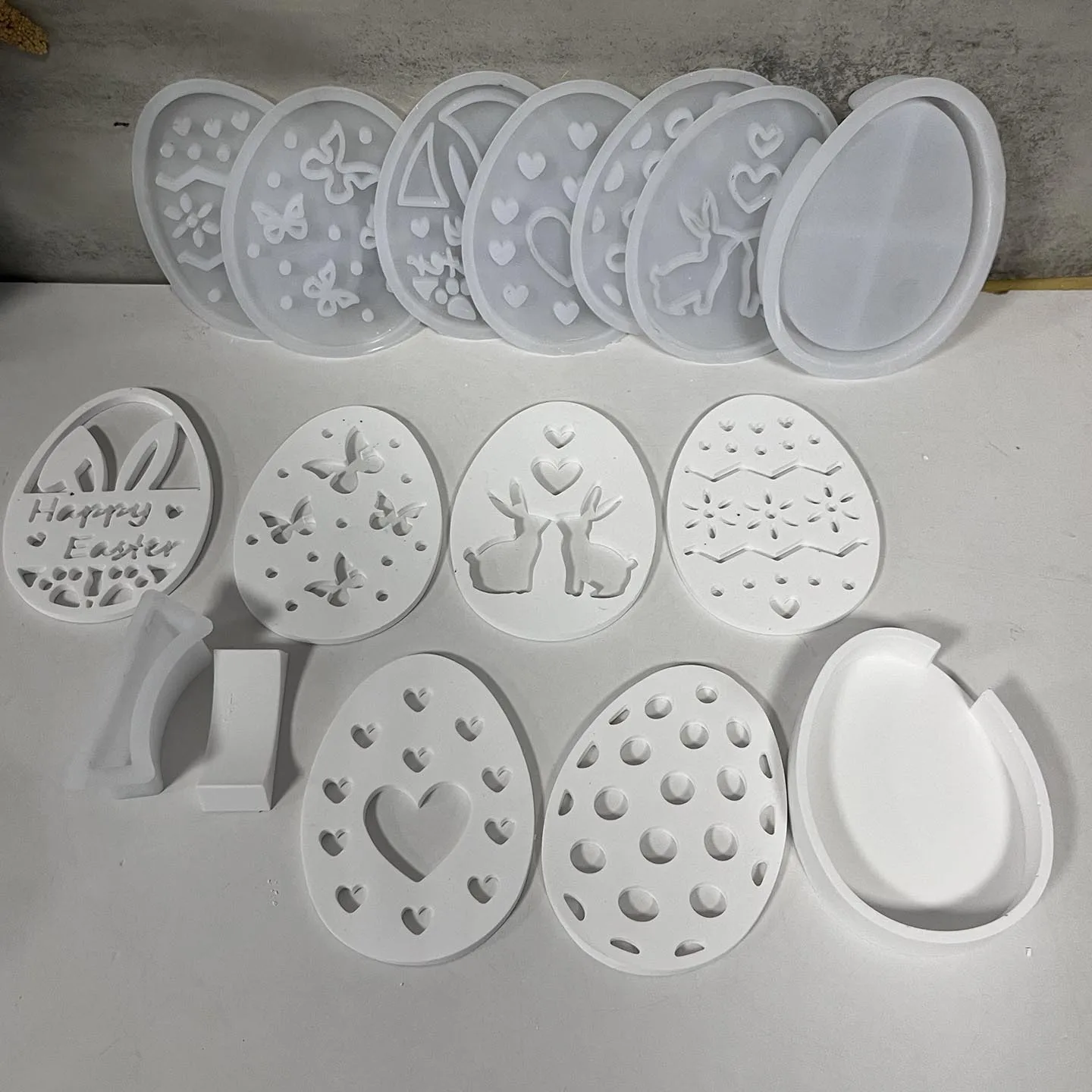 Molde de silicone para lâmpada de atmosfera de páscoa, ovo de páscoa oco, coelho, borboleta, amor, espelho de resina, molde de gota de silicone, molde de ovo de páscoa