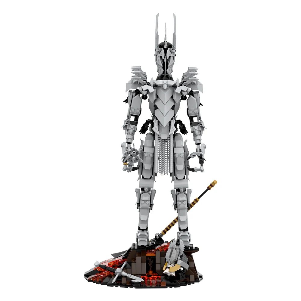 Figurki z filmu MOC, pierścienie, model Saurona, klocki