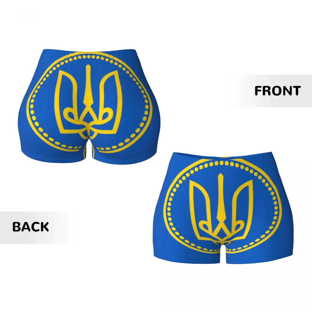 Sexy Tight Hip Sports Shorts Flag Of Ukraine Fitness Women's Comfortable Yoga Shorts