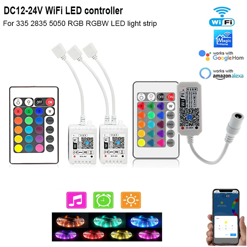 LED light stirp WIFI RGB RGBW Single color Controller Android IOS APP  Magic Home RF Control For RGB RGBW LED strip light Tape