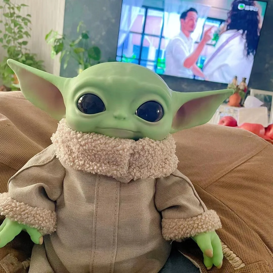 Auf Lager: 28 cm Star Wars Mandalorian Master Baby Yoda Actionfigur, niedliches Spielzeug, Dekoration für Charaktere, Sammlerstück – Detail 8