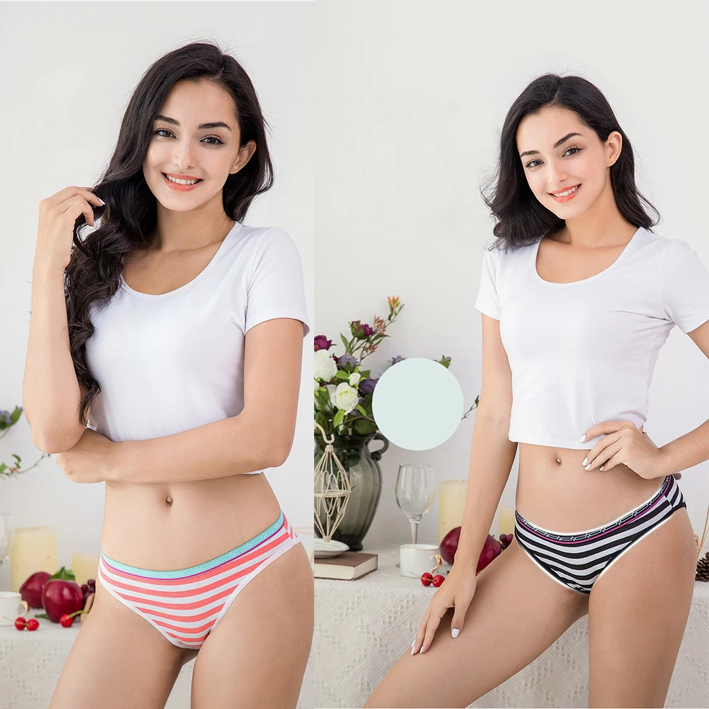 Culotte Sexy en coton pour femmes, sous-vêtements féminins, Bikini, entrejambe, Lingerie intime, taille basse, respirant