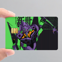 E-Evangelion Cool Decorative Small Waterproof Chip 4PCS Card Sticker New Anti-Scratch