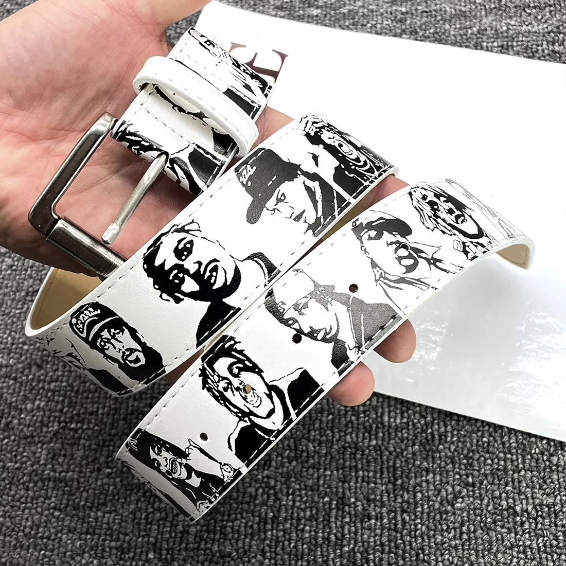 ERD Vintage Portrait Hand-painted Belt,Fashionable Retro Belt,American Unisex Y2k Earth Belts for Women Men Corset Belt GothK
