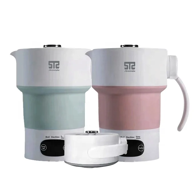 Portable 600ml Digital Electric Kettle Free Spare Parts Outdoor Folding Keeping Warm Cordless with Temperature Control Featur
