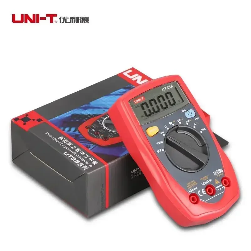 Imagem -02 - Uni-t-professional Multi Tester Multímetro Digital Ut33b Ut33c Ut33d Bolso Amperímetro Voltímetro Resistência de Medida