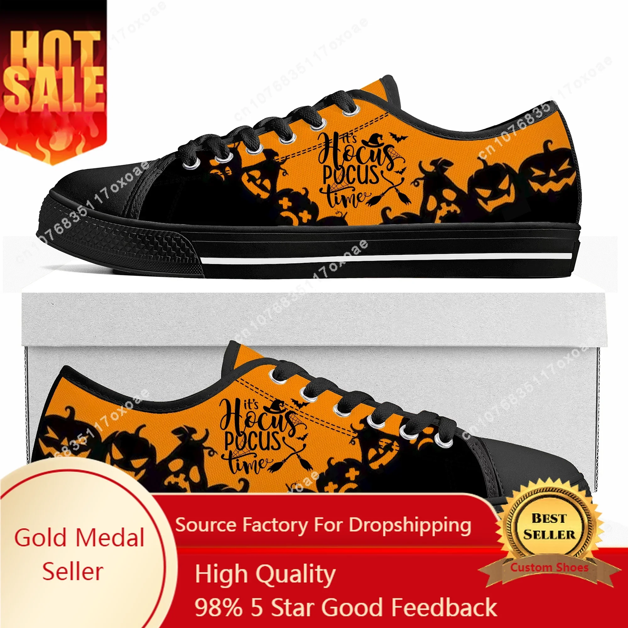 

Halloween Low Top Sneakers Mens Womens Teenager High Quality Hocus Pocus Sanderson Sisters Canvas Sneaker Shoes Custom Shoe