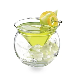 1Pc 150ml 5OZ Elegant and Sophisticated Ball Base Martini Chiller Cocktail Glasses Set Caviar Cup Cool Beverage Glasses