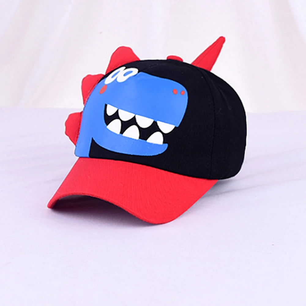 3D Cartoon Dinosaur Baseball Cap Spring Summer Net Hat Color Matching Sun Visor Peaked Caps For Kids 3-8 Years