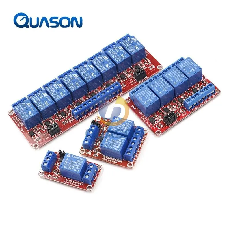 1 2 4 8 Channel 5V 12V Relay Module Board Shield with Optocoupler Support High and Low Level Trigger for Arduino