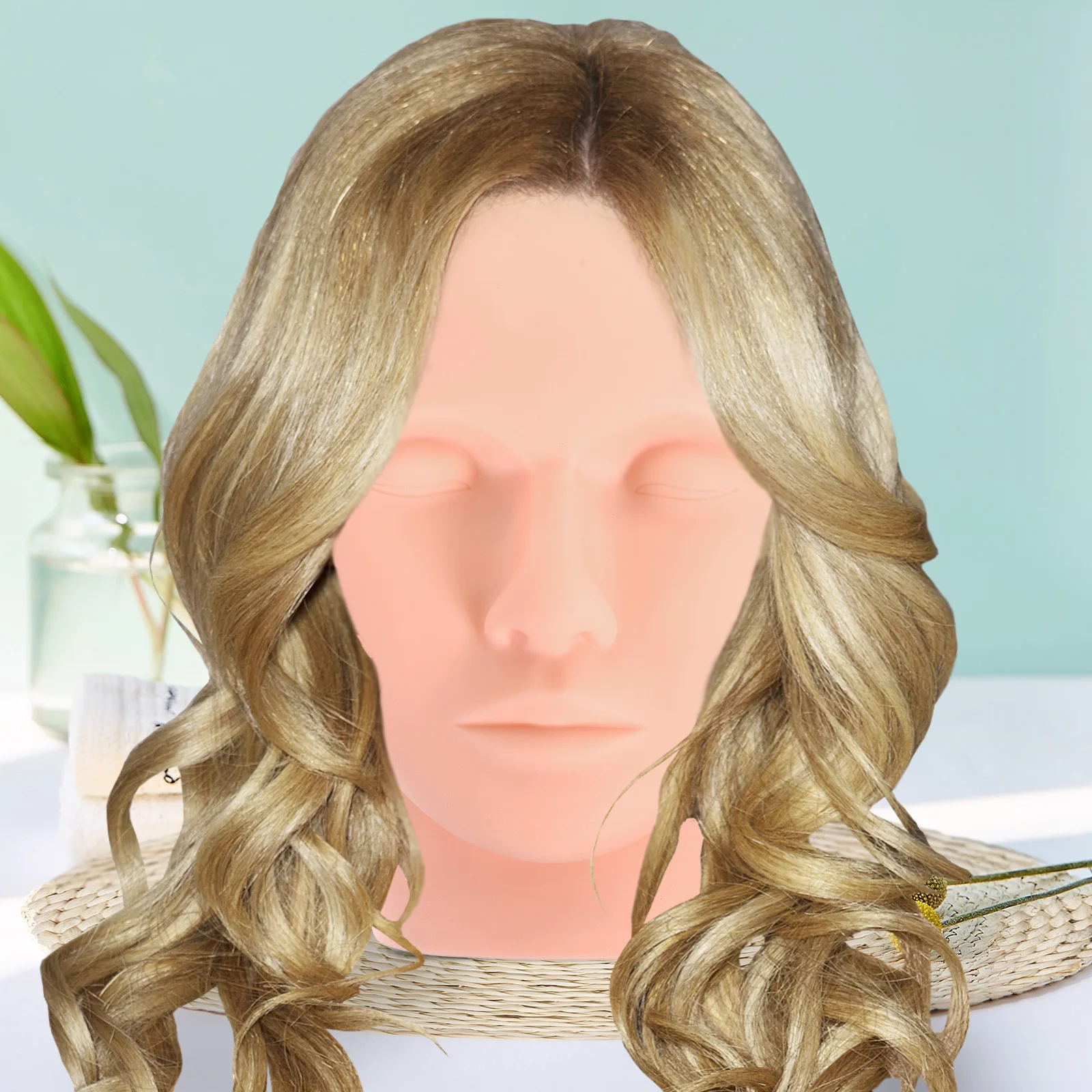 

Lash Extensions Practice Mannequin Head PVC Material Tool for Eyelash Extension Beginners Makeup Practice Face Salon Use