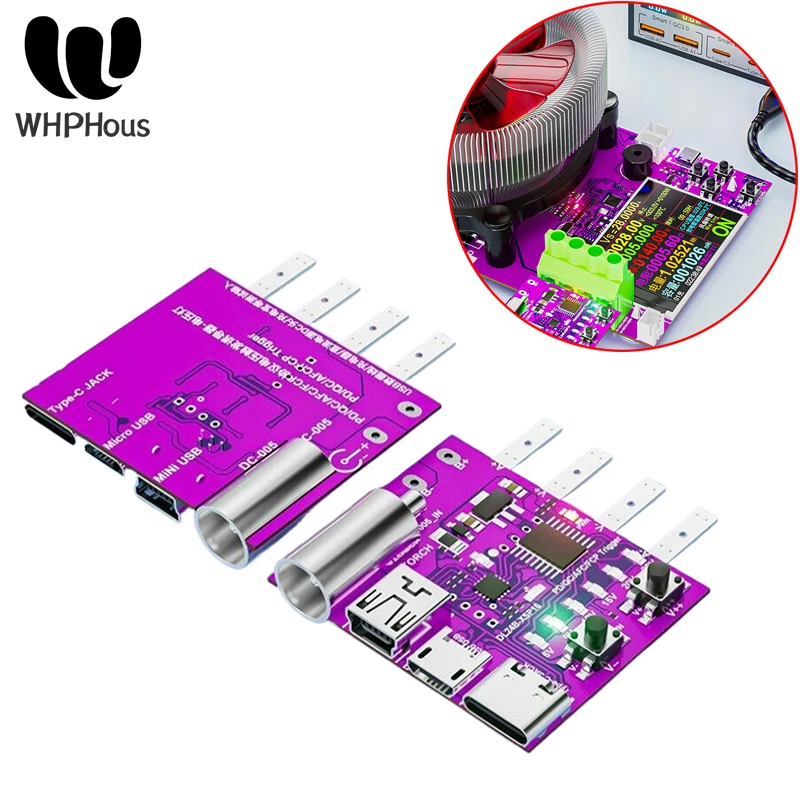 Type-C PD3.1 Fast Charging Protocol 4-Wire Test Board Voltage Meter Deceiver 140W Charger Aging Tool For DL24 Load Tester