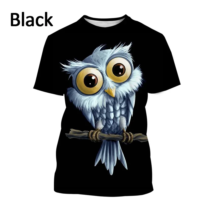 

Hot Sale Owl 3D Printed T Shirt Men's Fashion Cool Bird Animals Unisex Personality Creative Short Sleeve Tee