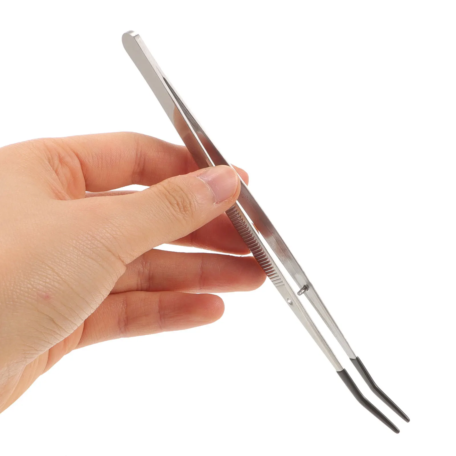 

2Pcs Stainless Steel Stamp Tweezers Lightweight Non-Slip Crafting Tweezers Eyelash Applicator Tools for Stamps Beads Jewelry