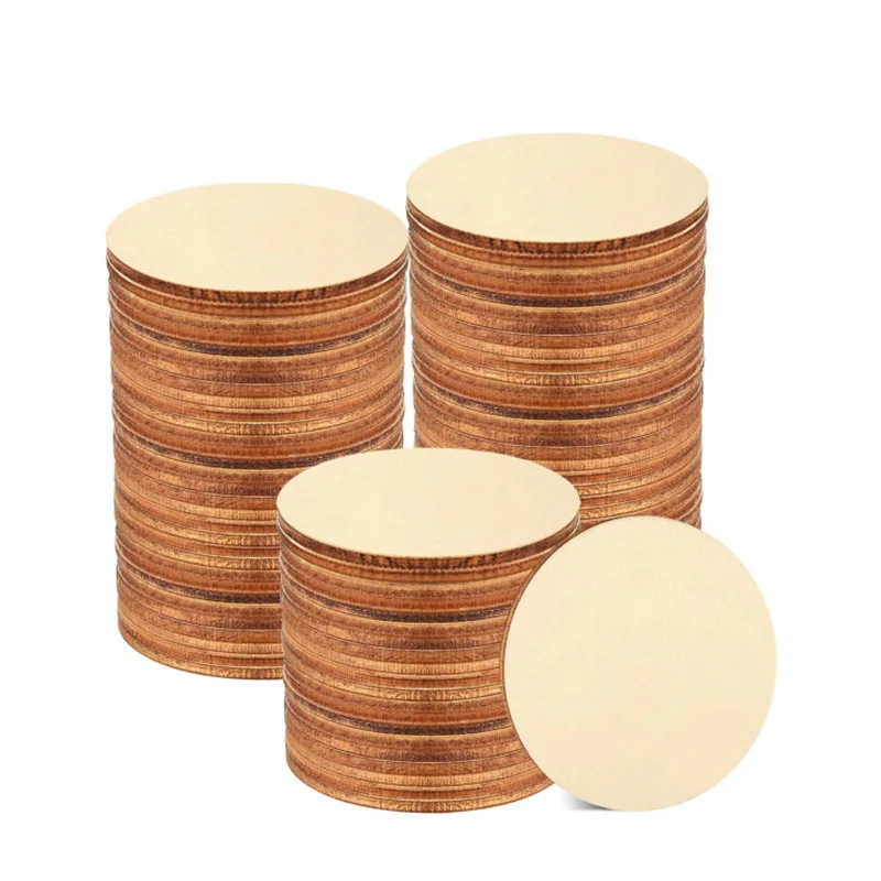 Wood Circles for Crafts Unfinished Wood Rounds Discs for DIY Wooden Discs for Crafts Painting and Christmas Halloween Decoration