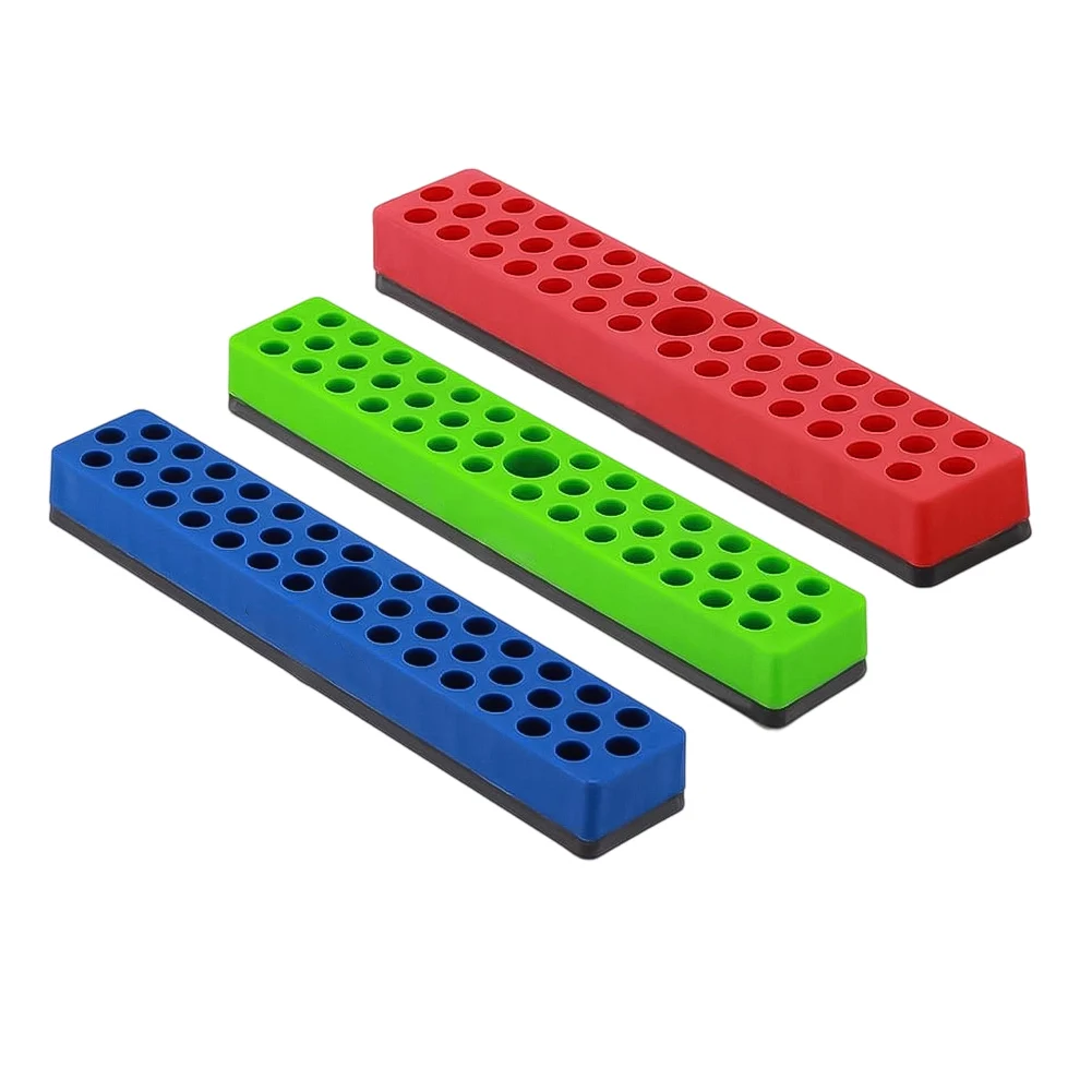 43 Holes Magnetic Hex Bit Holder Organizer For 1/4inch Screwdriver Bit Storage Organizer Toolboxes Drill Bit Storage Box