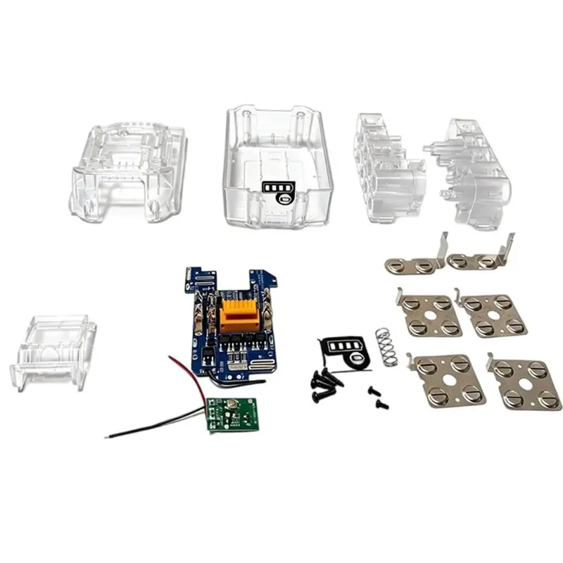AT82-Battery Case Box Kit Fully Housing Power Tool Kit Transparent Lithium Battery Case Box